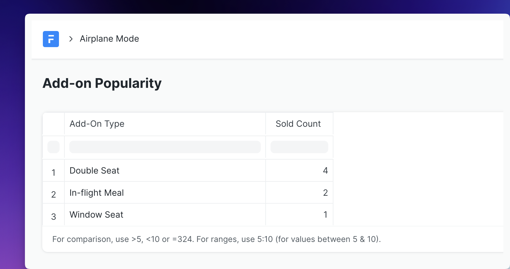 Screenshot Showing Add-on Popularity Report