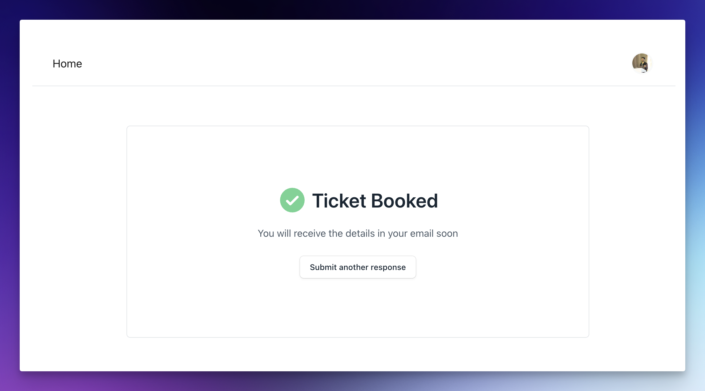 Flight Booking Success Page